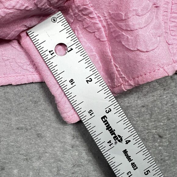 Lilly Pulitzer Zoya Ruffled Romper Womens Size 4 Pink Ruffle Sleeveless - Picture 9 of 15